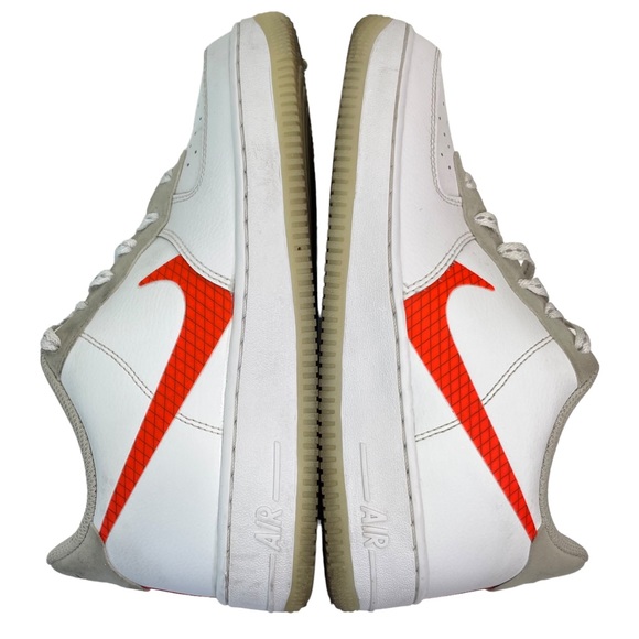 Nike Air Force 1 AF1 LV8 Low White Total Orange Swoosh Sneaker Shoes CD7409-100 - Picture 6 of 16